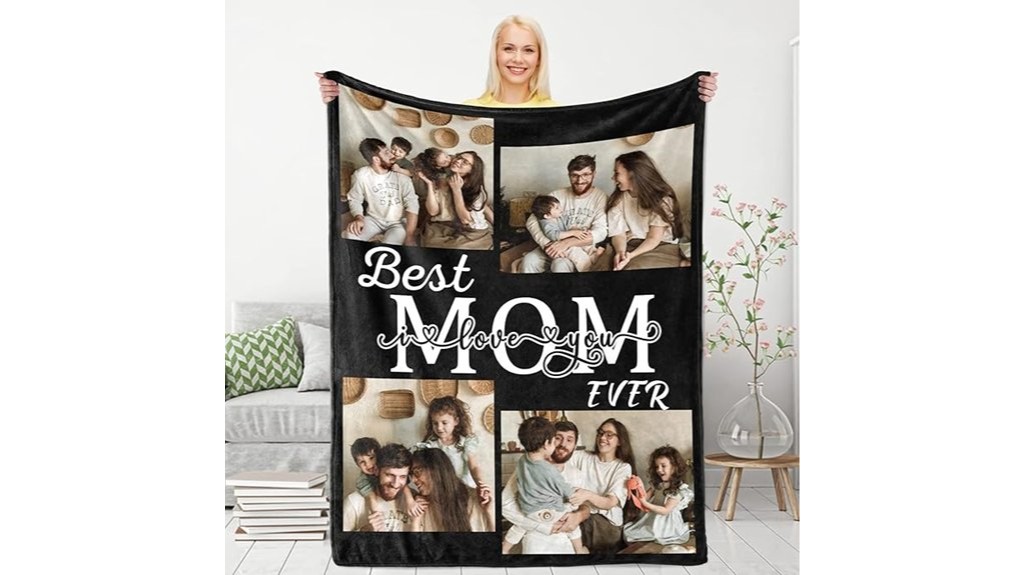 blanket with family pictures