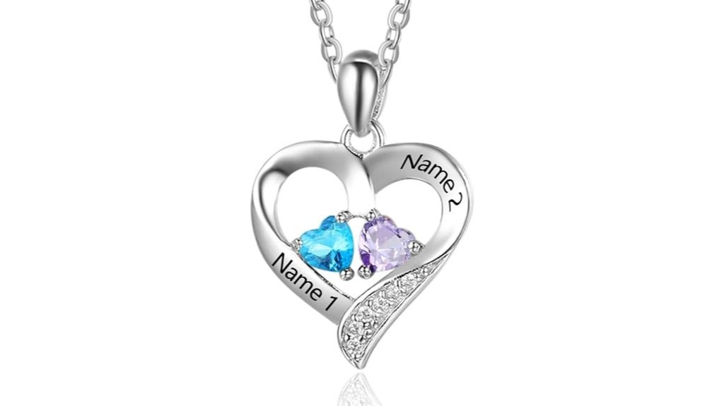 customized necklace with birthstone