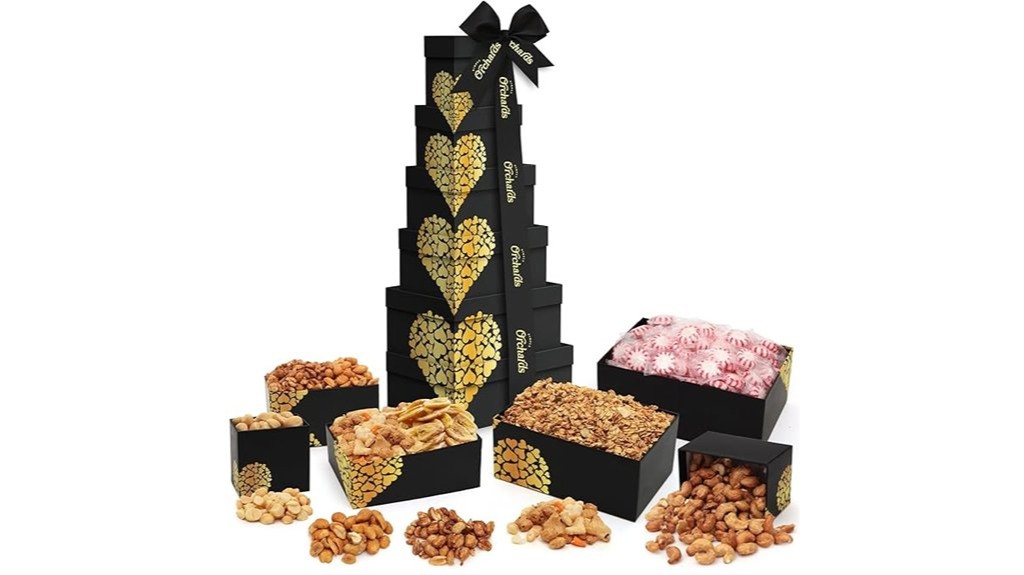 gourmet food gift tower