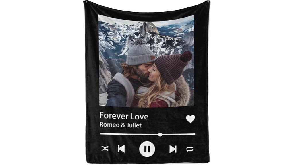 personalized couple photo blanket