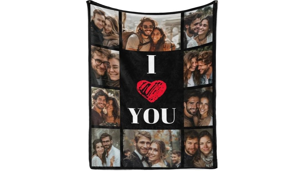 personalized couples photo blanket