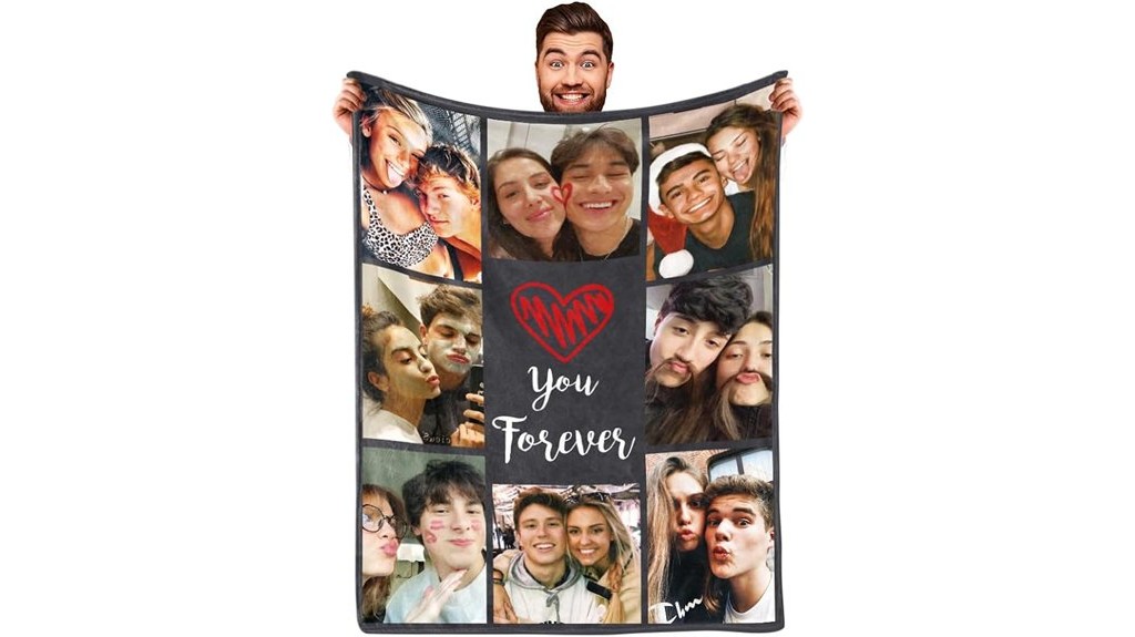 personalized couples photo blanket
