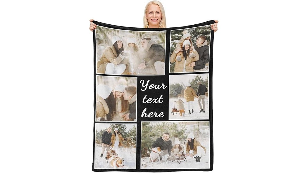 personalized photo throw blankets