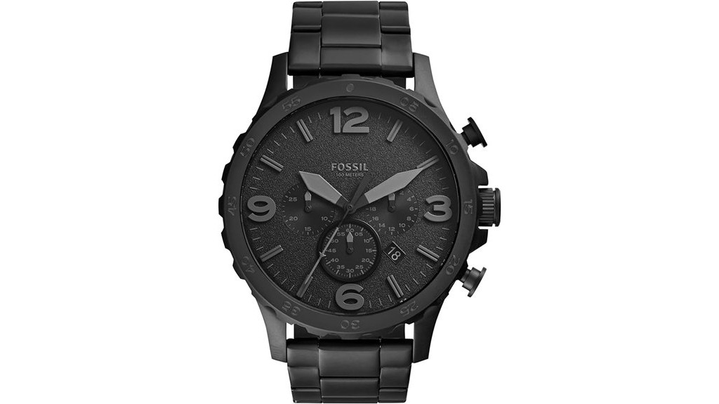 stainless steel chronograph watch