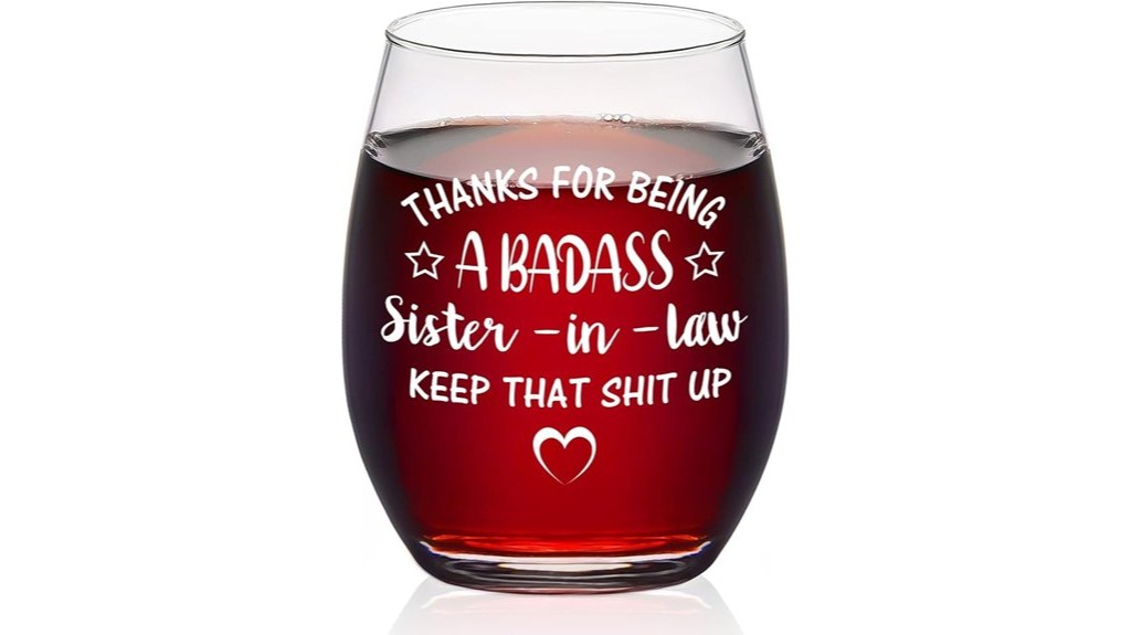 wine glass for sister
