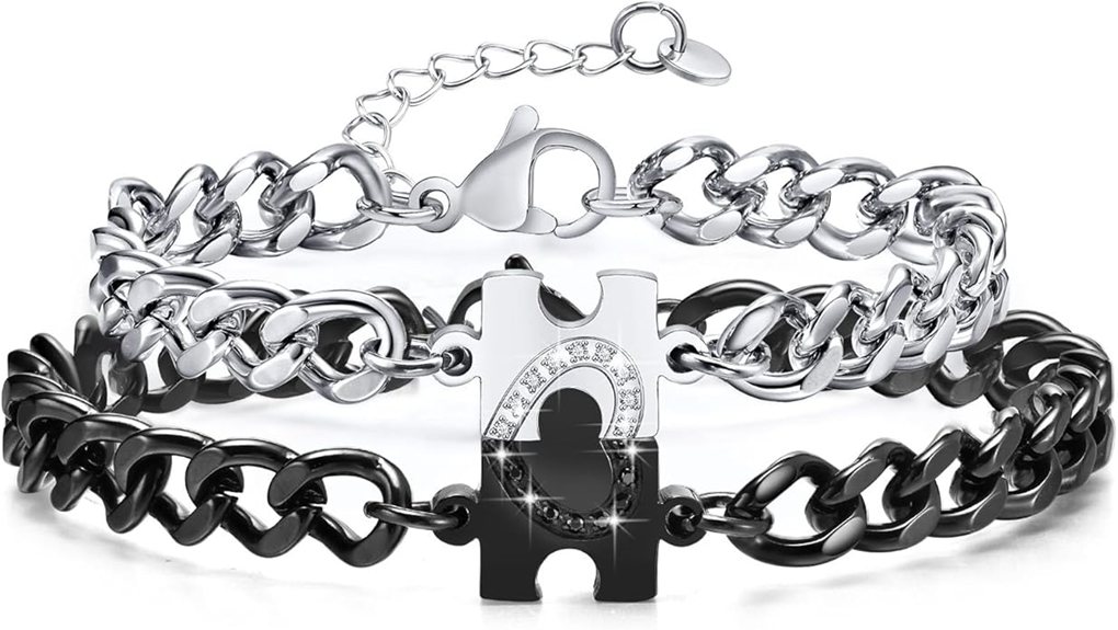 couples stainless steel bracelets