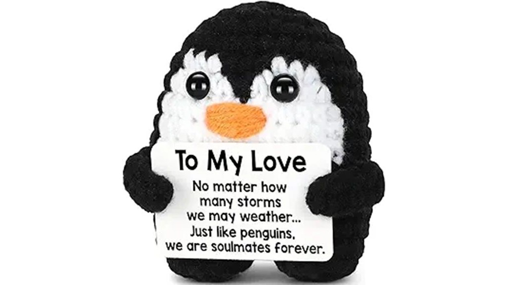 handmade crochet penguin gift
