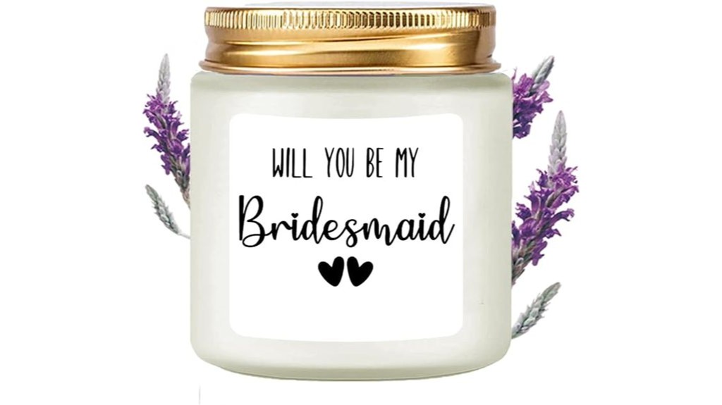 lavender scented bridesmaid candle
