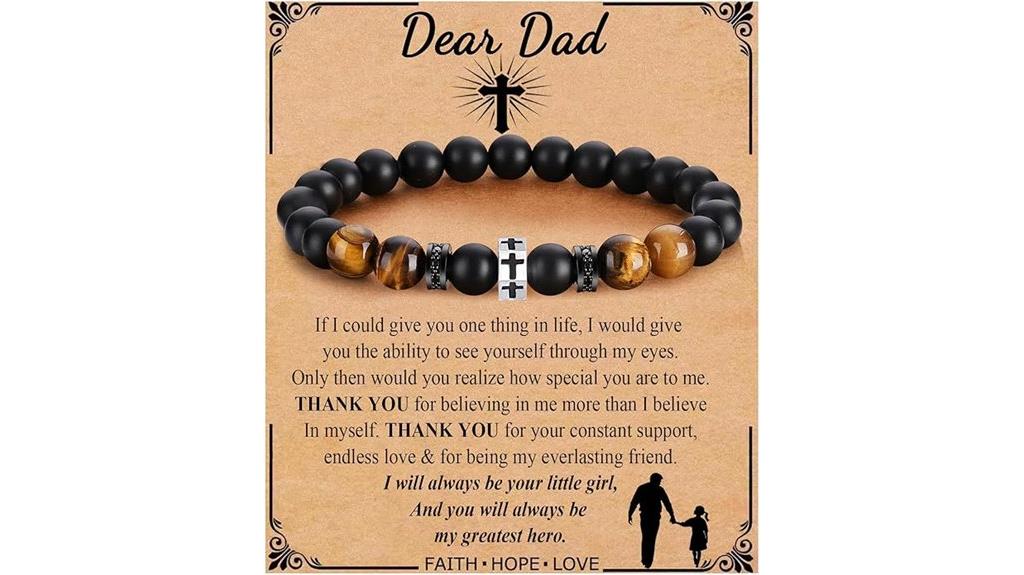 men s christian cross bracelet