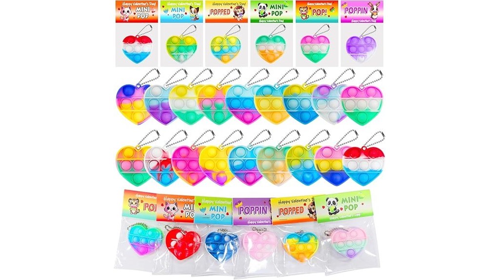 mini pop fidget toy cards