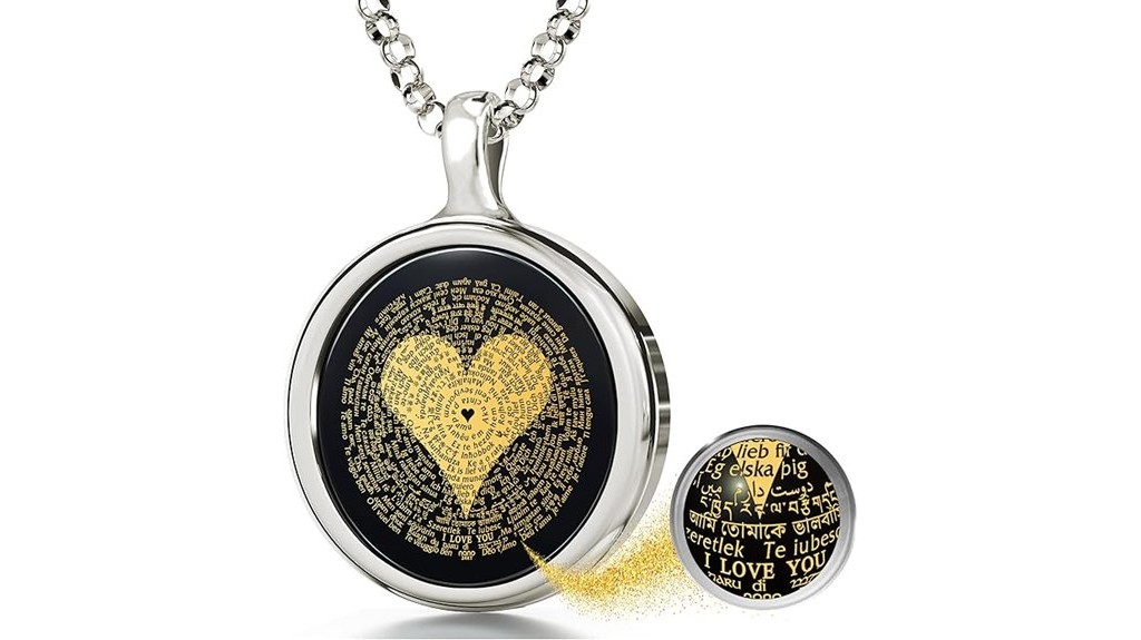 necklace with loving message