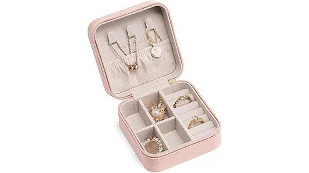 pink compact jewelry organizer