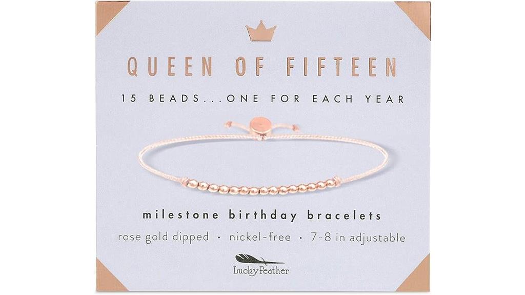 quincea era fifteenth birthday bracelet