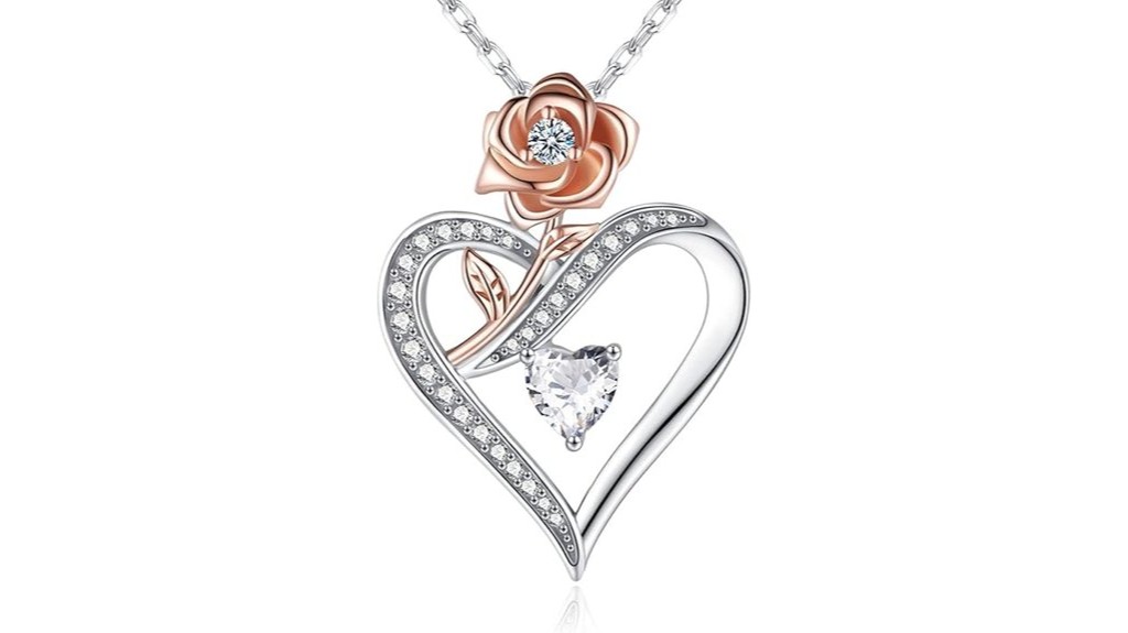 rose gold heart jewelry
