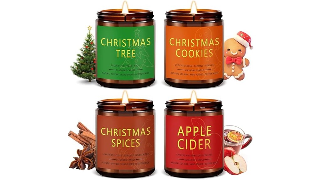 scented christmas home candles