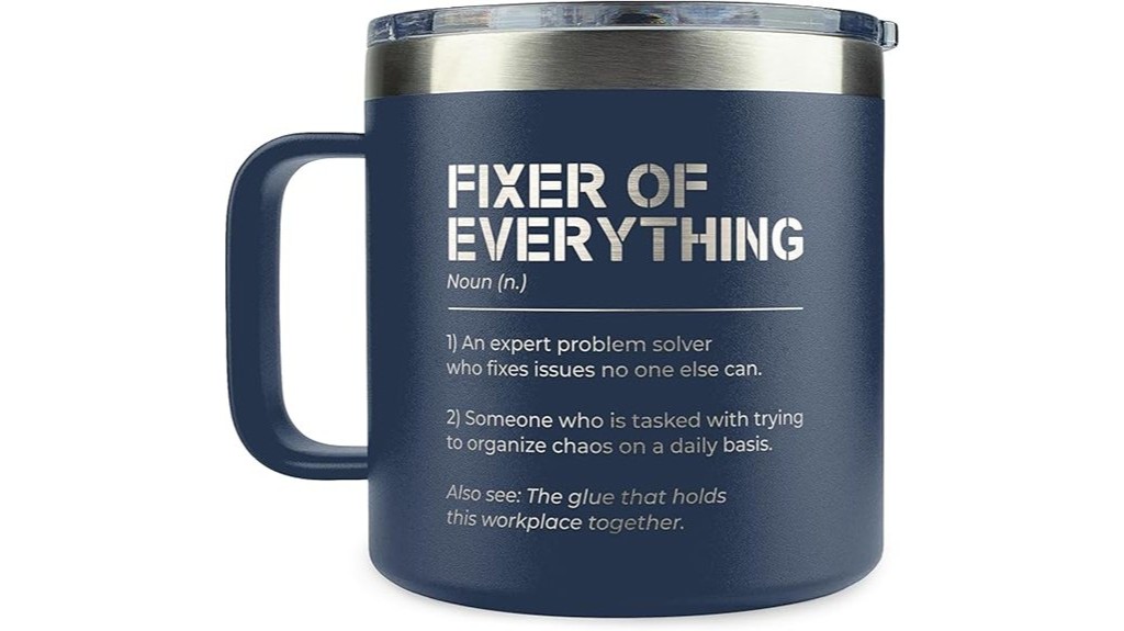 stainless steel coffee mug