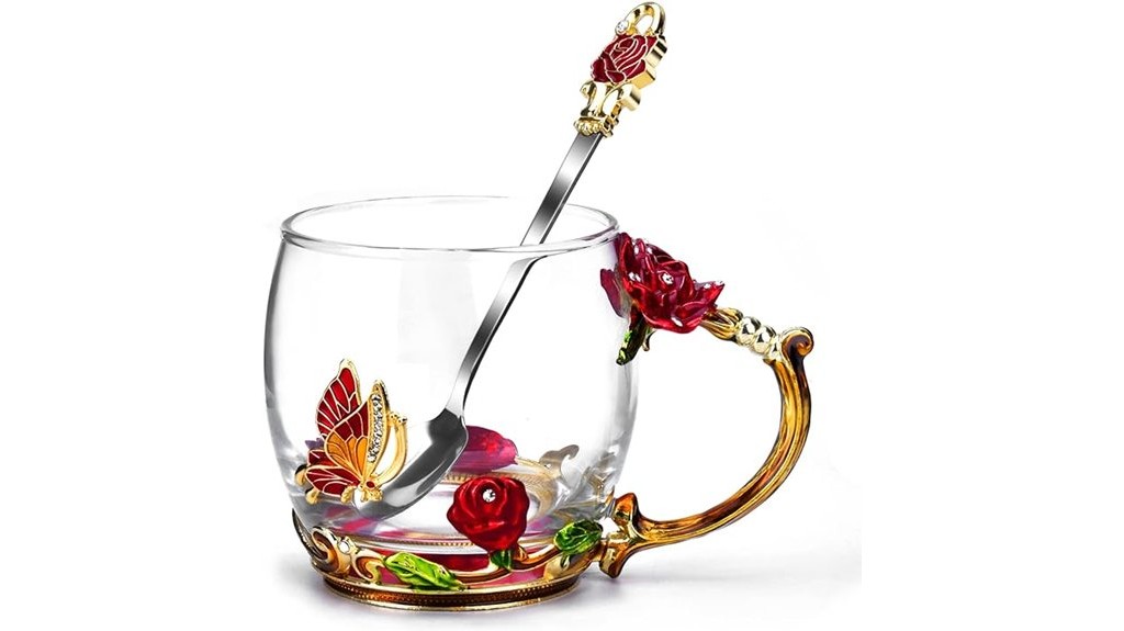 stylish glass coffee mug