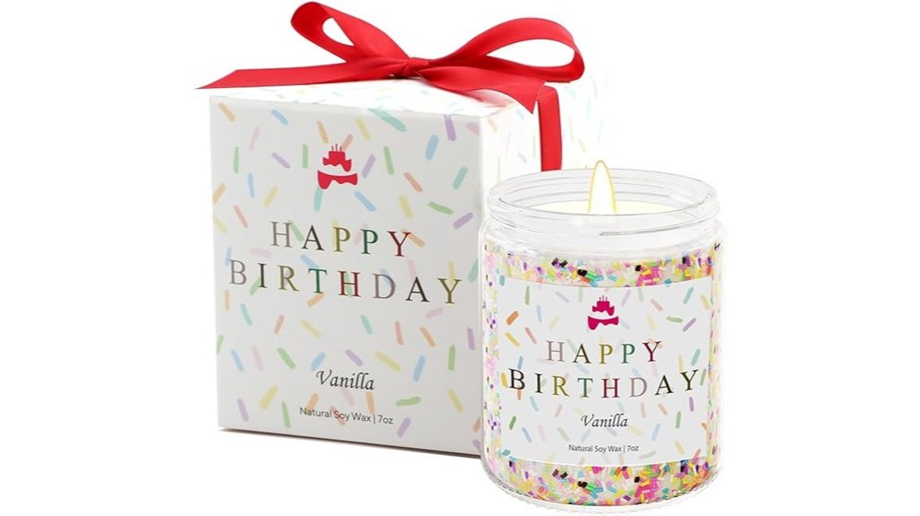 vanilla scented soy candle