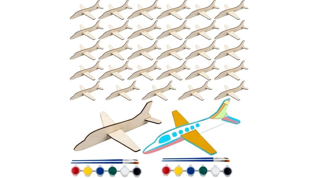 wooden airplane craft kit
